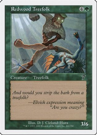 Redwood Treefolk (7ED-264) - 7th Edition Foil、Wizards of the Coast、kayou