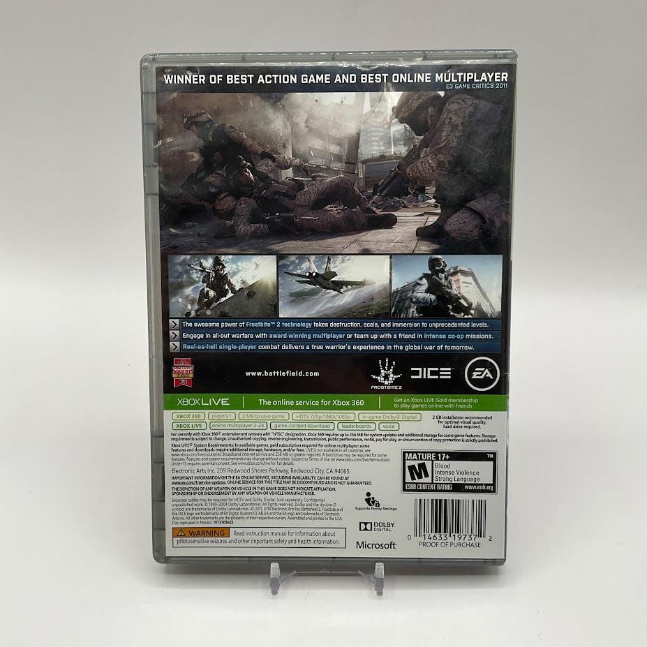 Battlefield 3 Platinum Hits Xbox 360 Used、Collector Store LLC - VG、kayou