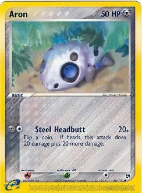 Pokemon EX Sandstorm Common Aron #56 Reverse Holo Moderately Played、ToyWiz、kayou