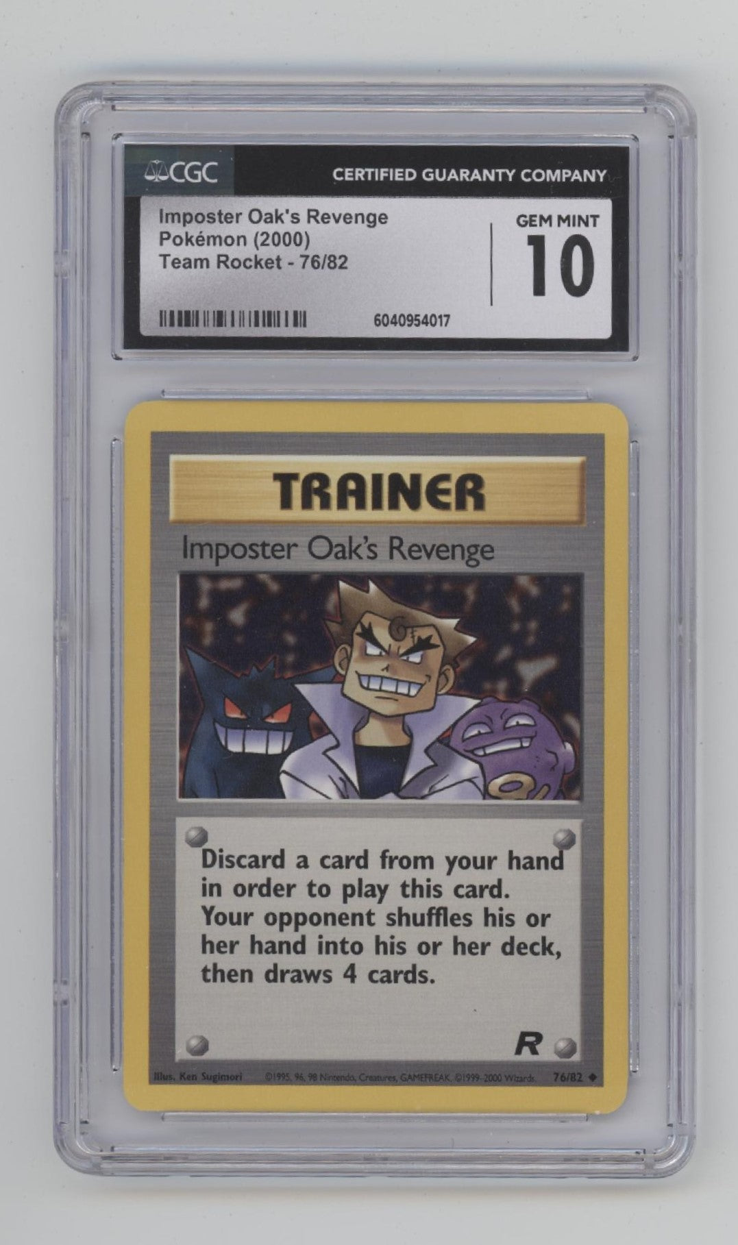 Imposter Oak's Revenge Pokemon Team Rocket #76 CGC 10、Collector Store LLC Gaming、kayou