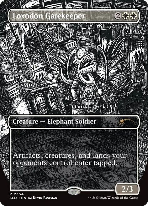 Loxodon Gatekeeper (Secret Lair - Featuring: Kevin Eastman Inks) | Secret Lair Drops、Magic: The Gathering、kayou