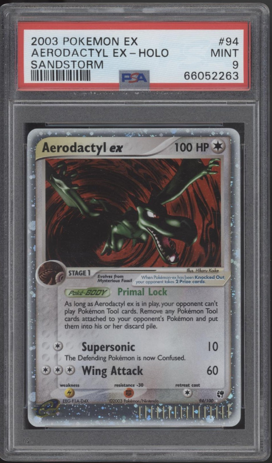 Aerodactyl ex Pokemon Sandstorm Holo #94 PSA 9、Collector Store LLC Gaming、kayou