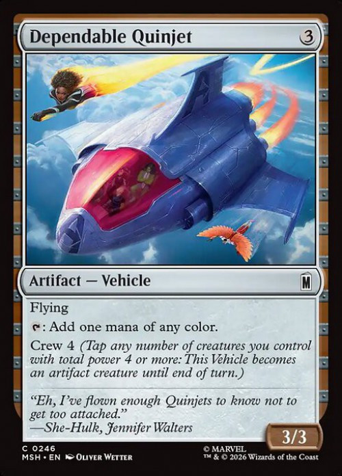 MtG Marvel Super Heroes Common Dependable Quinjet #246、ToyWiz、kayou