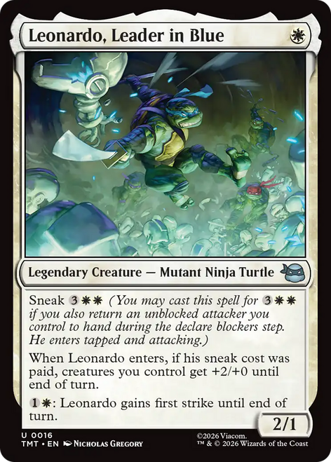 Leonardo, Leader in Blue (Foil) | Teenage Mutant Ninja Turtles、Magic: The Gathering、kayou