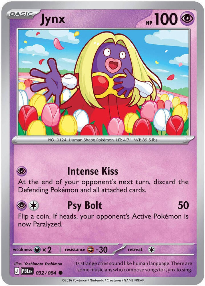Pokemon Trading Card Game Mega Evolution Pitch Black Common Jynx #32、ToyWiz、kayou