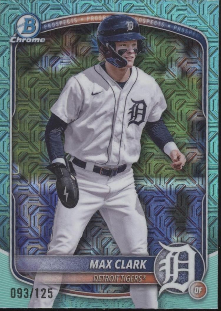 Max Clark 2025 Bowman Chrome Prospects Aqua Mojo Refractor 093/125 #BCP-24、Collector Store LLC、kayou