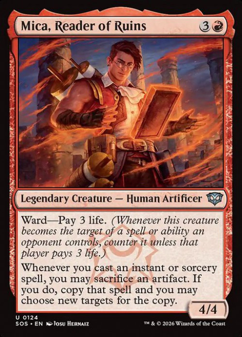 MtG Secrets of Strixhaven Uncommon FOIL Mica, Reader of Ruins #124、ToyWiz、kayou
