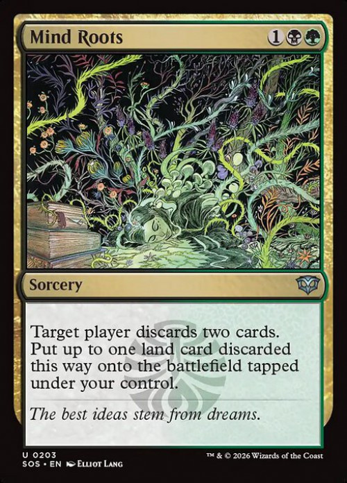 MtG Secrets of Strixhaven Uncommon FOIL Mind Roots #203、ToyWiz、kayou