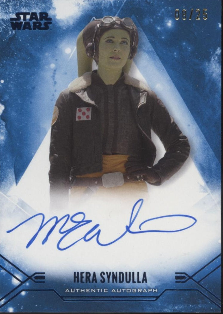 Mary Elizabeth Winstead as Her Syndulla 2025 Topps Star Wars Blue Auto 08/25、Collector Store LLC、kayou