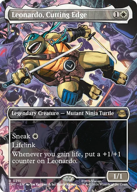 Leonardo, Cutting Edge (Borderless Scene Foil) | Teenage Mutant Ninja Turtles、Magic: The Gathering、kayou