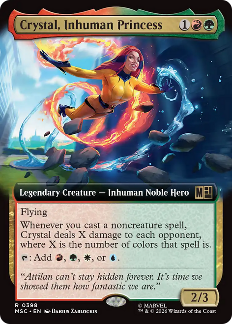 Crystal, Inhuman Princess (Extended Art) | Marvel Super Heroes Commander、Magic: The Gathering、kayou