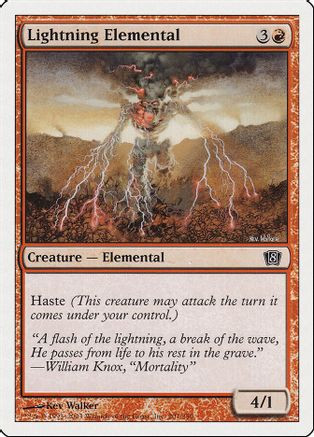 Lightning Elemental (8ED-201) - 8th Edition Foil、Wizards of the Coast、kayou