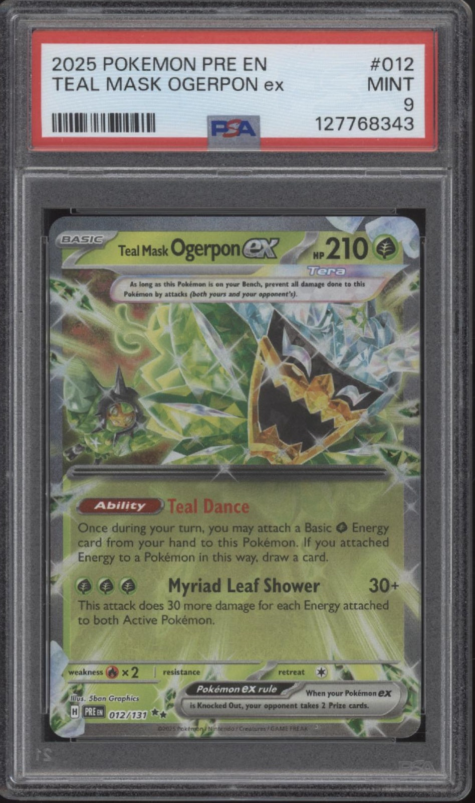 Teal Mask Ogerpon ex Pokemon Prismatic Evolutions #012 PSA 9、Collector Store LLC Gaming、kayou