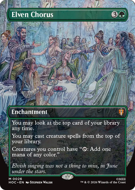 Elven Chorus (Borderless Art Foil) | The Hobbit Commander、Magic: The Gathering、kayou