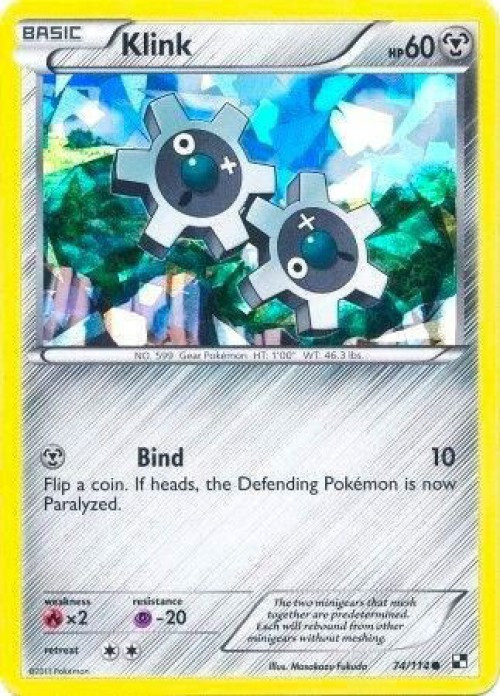 Pokemon Black & White Promo Promo Klink #74 Cracked Ice Holo Lightly Played、ToyWiz、kayou