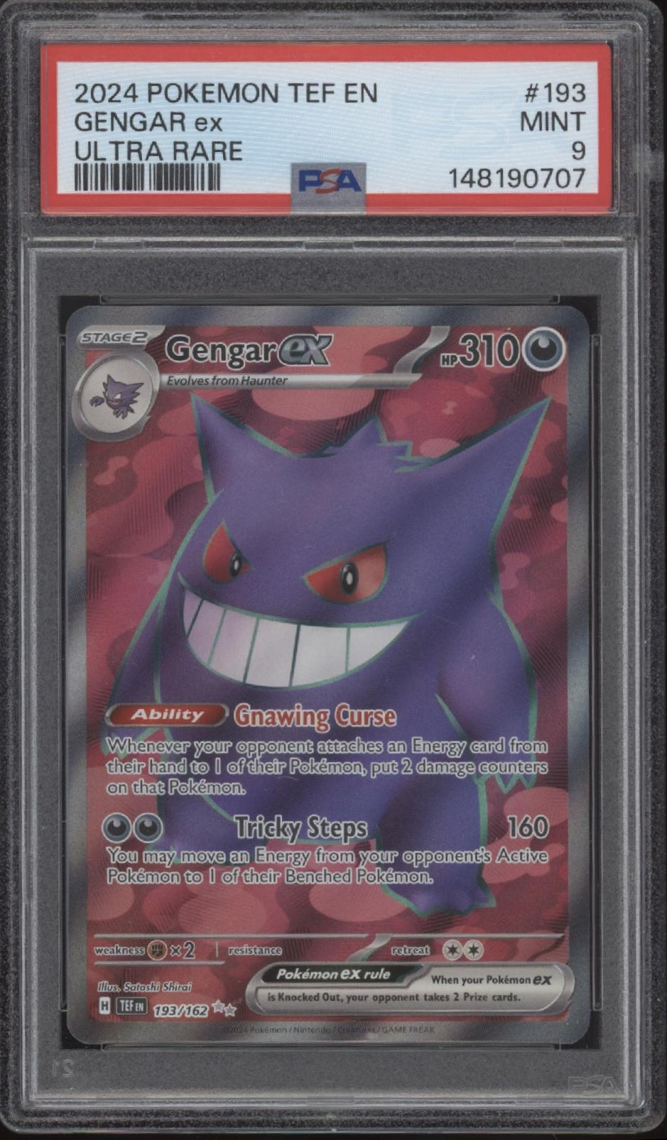 Gengar ex Pokemon Temporal Forces Ultra Rare #193 PSA 9 #2、Collector Store LLC Gaming、kayou