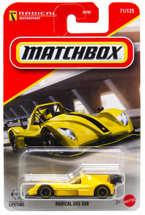 Matchbox Radical SR3 XXR Diecast Car Yellow、ToyWiz、kayou
