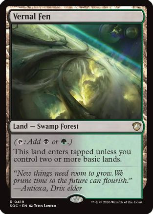 Vernal Fen (SOC-419) - Commander: Secrets of Strixhaven、Wizards of the Coast、kayou