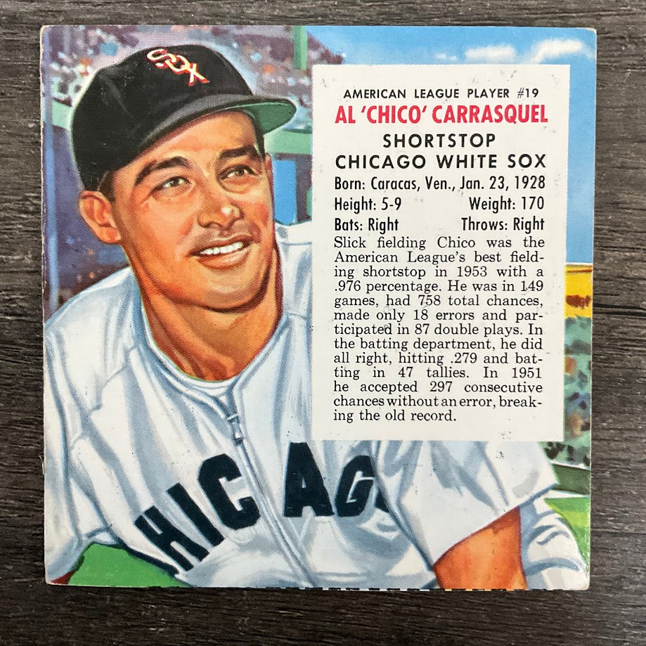 Al Carrasquel 1954 Red Man #19 Chicago White Sox VG、Collector Store LLC、kayou