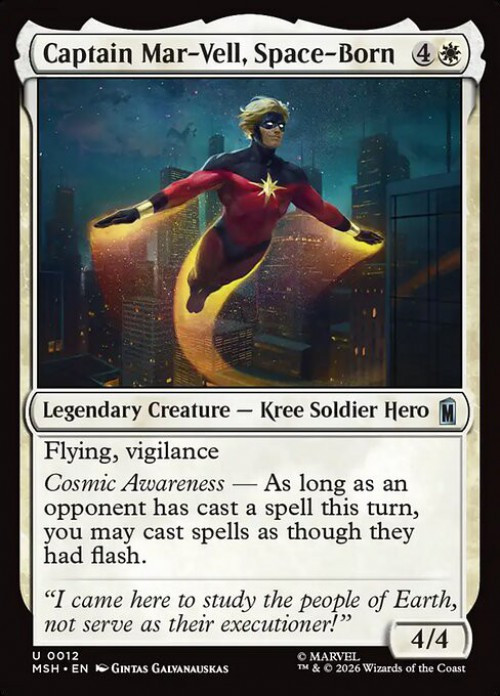 MtG Marvel Super Heroes Uncommon Captain Mar-Vell, Space-Born #12、ToyWiz、kayou