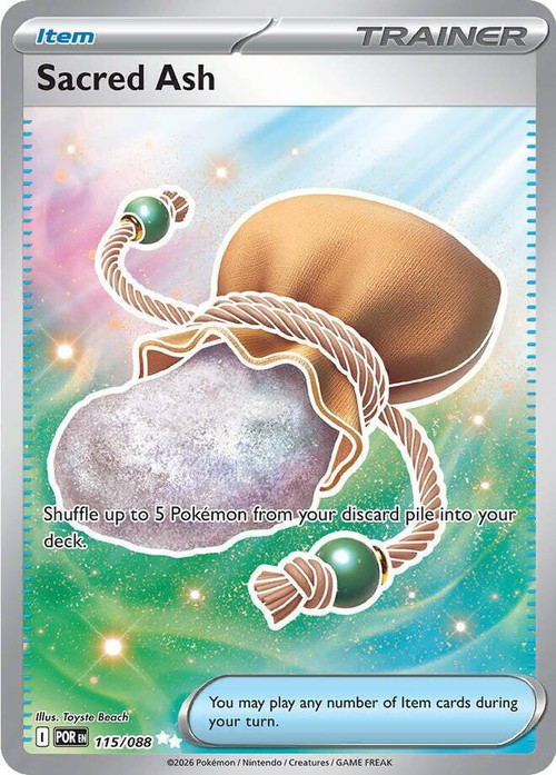 Pokemon Trading Card Game ME03: Perfect Order Ultra Rare Sacred Ash #115、ToyWiz、kayou