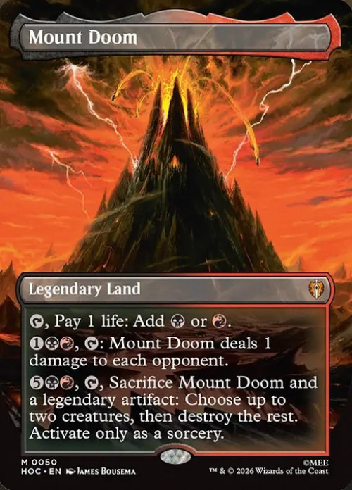 MtG The Hobbit Eternal Mythic Rare Mount Doom #50 Classic Artist FOIL、ToyWiz、kayou