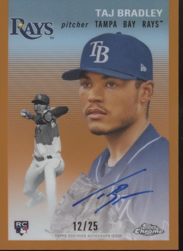 Taj Bradley 2023 Topps Chrome Platinum Orange Refractor RC Auto 12/25 #CPA-TB、Collector Store LLC、kayou