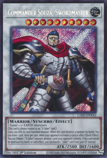 L26D-ENX42 Commander Souza, Swordmaster (Secret Rare)、Yu-Gi-Oh!、kayou