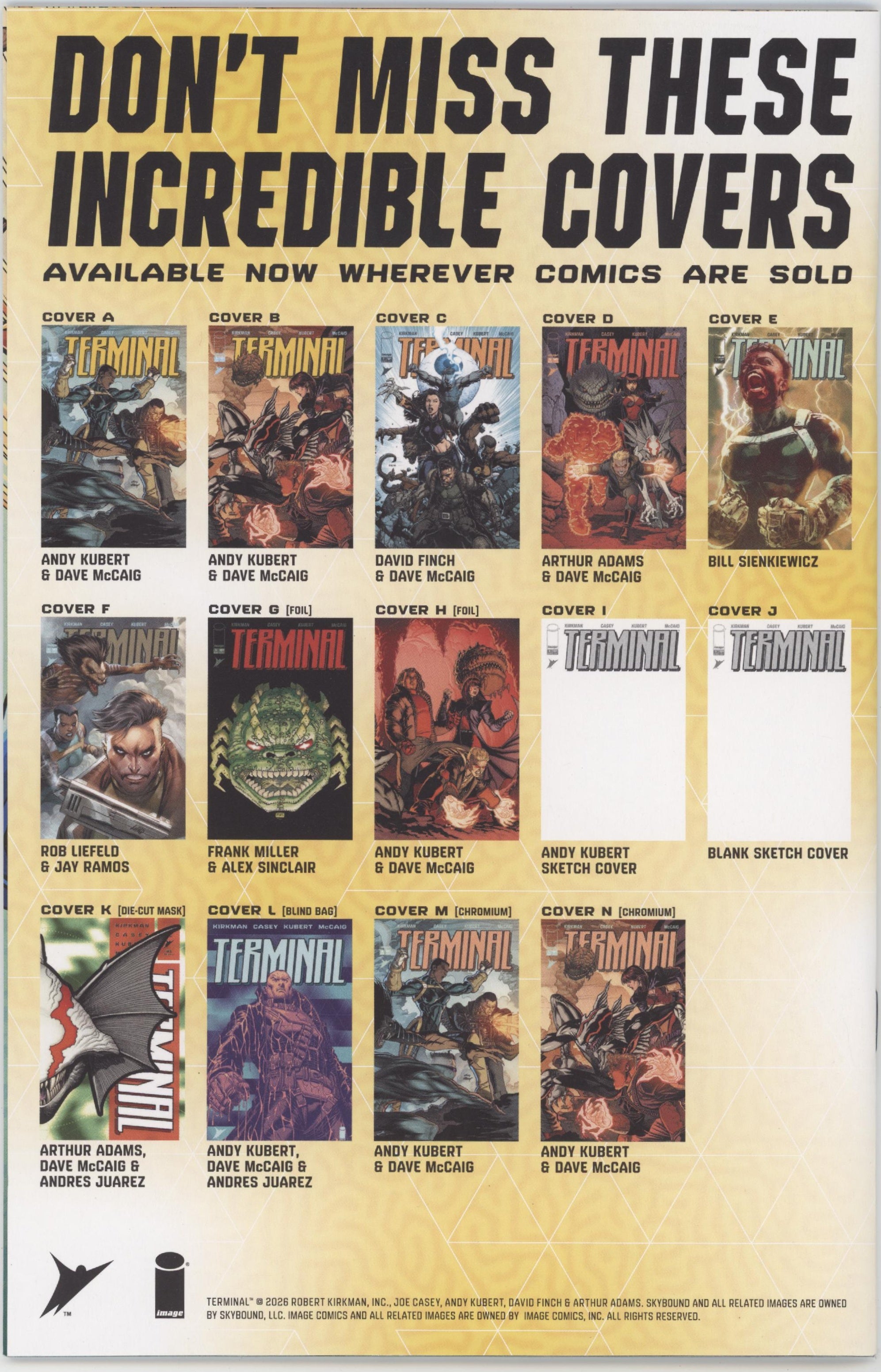 Terminal #1 Cover E 1 in 25 Bill Sienkiewicz Variant (Mature)、Image Comics、kayou