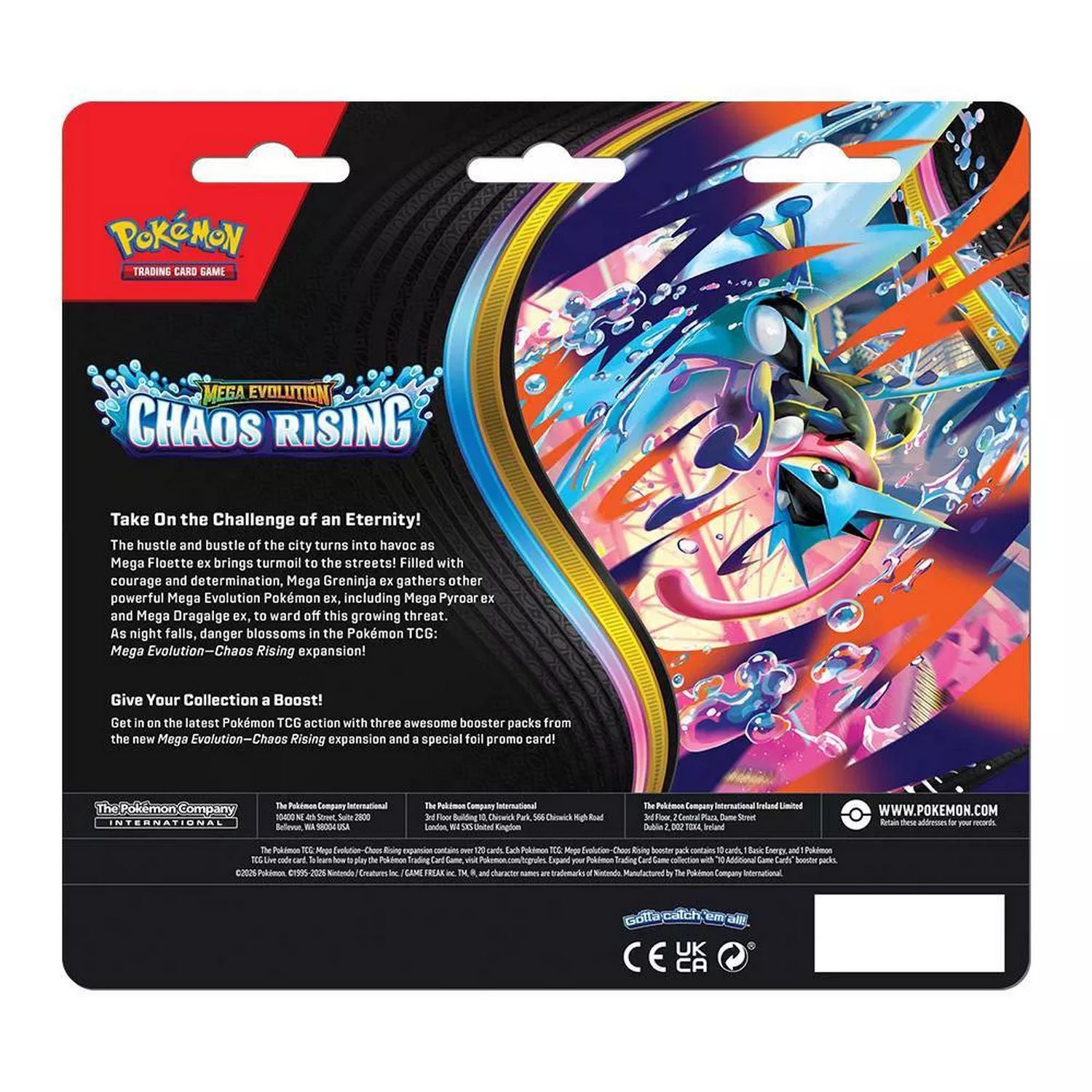 Pokemon: Mega Evolution Chaos Rising 3-Pack Blister (ME04)、Pokemon、kayou