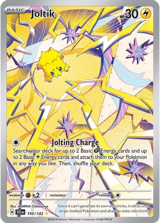 Pokemon Trading Card Game Stellar Crown Illustration Rare Joltik #150 Damage、ToyWiz、kayou