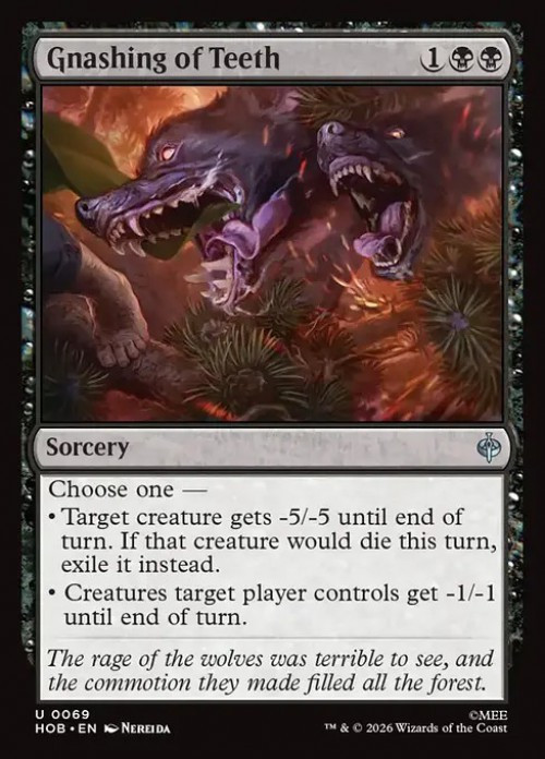 MtG The Hobbit Uncommon FOIL Gnashing of Teeth #69、ToyWiz、kayou