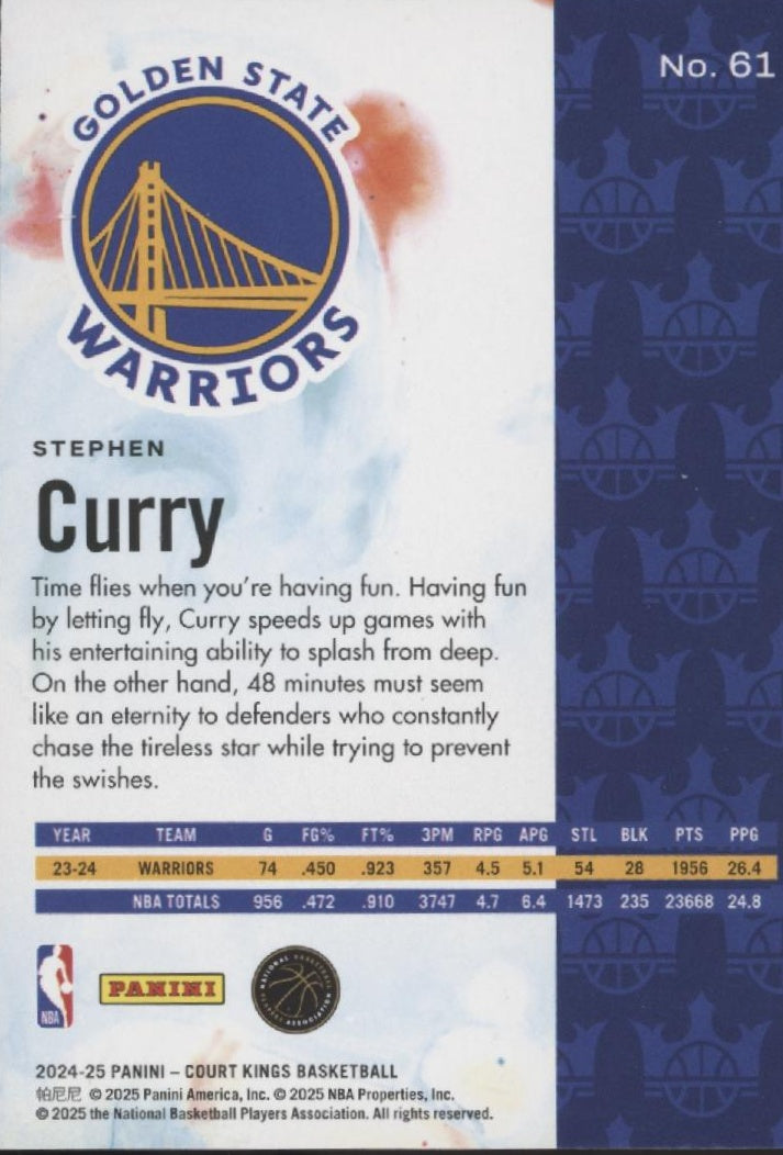 Stephen Curry 2024-25 Panini Court Kings #61、Collector Store LLC、kayou