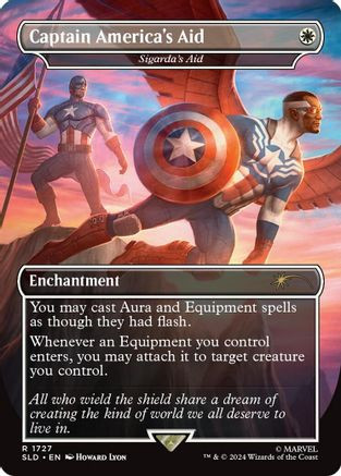 Captain America's Aid - Sigarda's Aid (Rainbow Foil) (SLD-1727) - Secret Lair Drop Series Foil、Wizards of the Coast、kayou