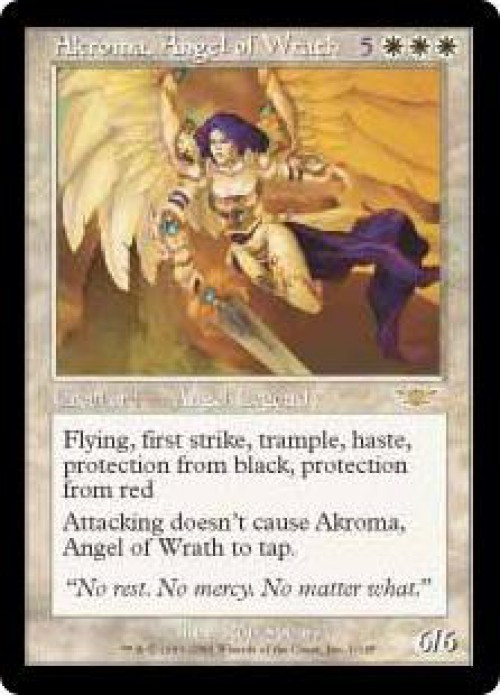 MtG Trading Card Game Legions Rare Akroma, Angel of Wrath #1 Moderately Played、ToyWiz、kayou