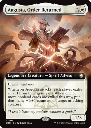 Augusta, Order Returned (Extended Art) | Secrets of Strixhaven Commander、Magic: The Gathering、kayou