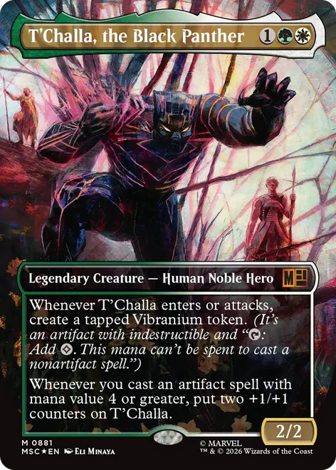 T'Challa, the Black Panther (Borderless Surge Foil) | Marvel Super Heroes Commander、Magic: The Gathering、kayou