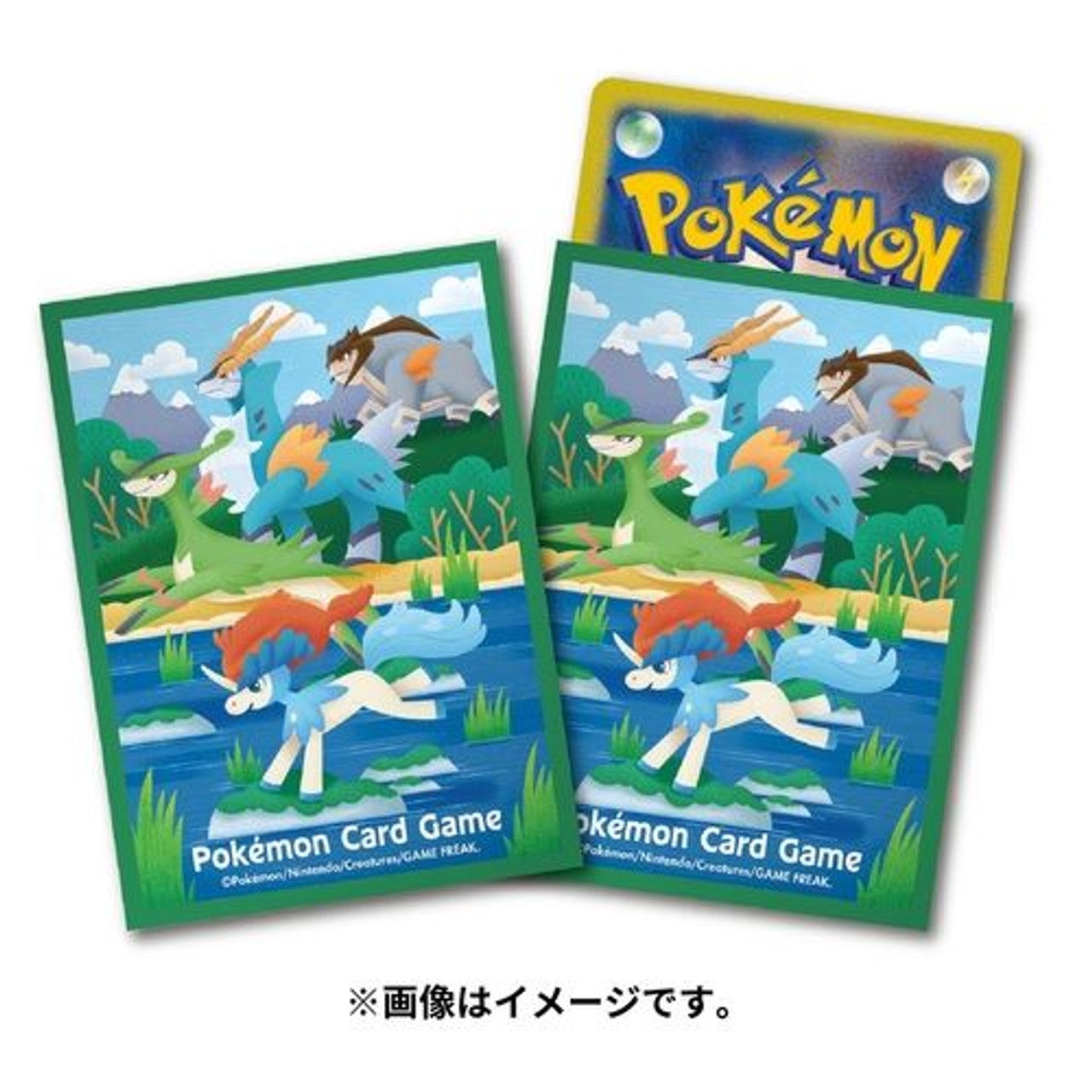 Pokemon: Keldeo, Cobalion, Terrakion, & Virizion Sleeves (Japanese Pokemon Center Exclusive)、Pokemon、kayou