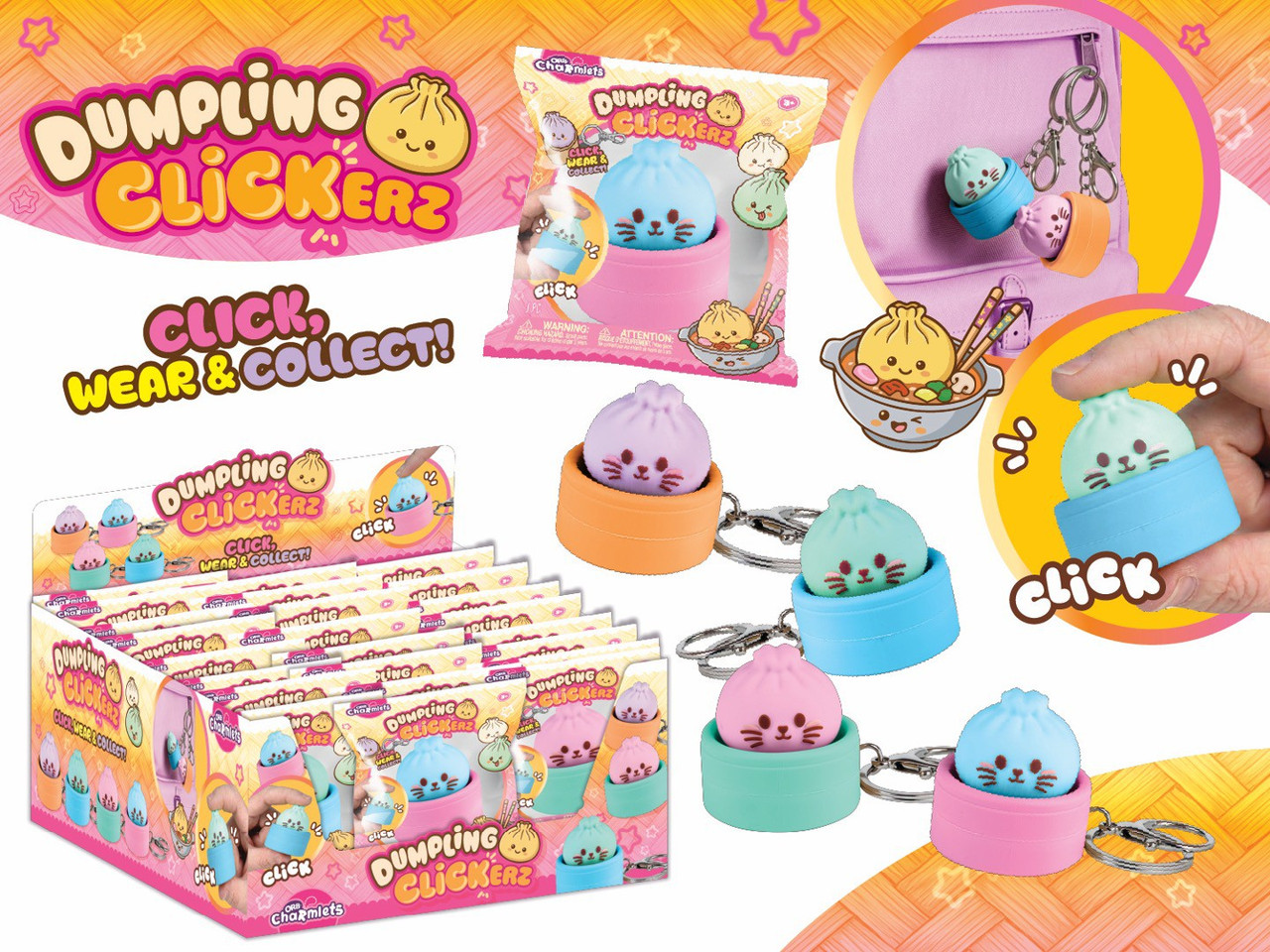 Clickerz Dumplings Mystery Pack 1 RANDOM Color、ToyWiz、kayou