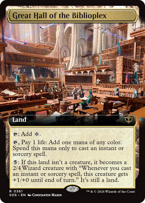 Great Hall of the Biblioplex (Extended Art Foil) | Secrets of Strixhaven、Magic: The Gathering、kayou
