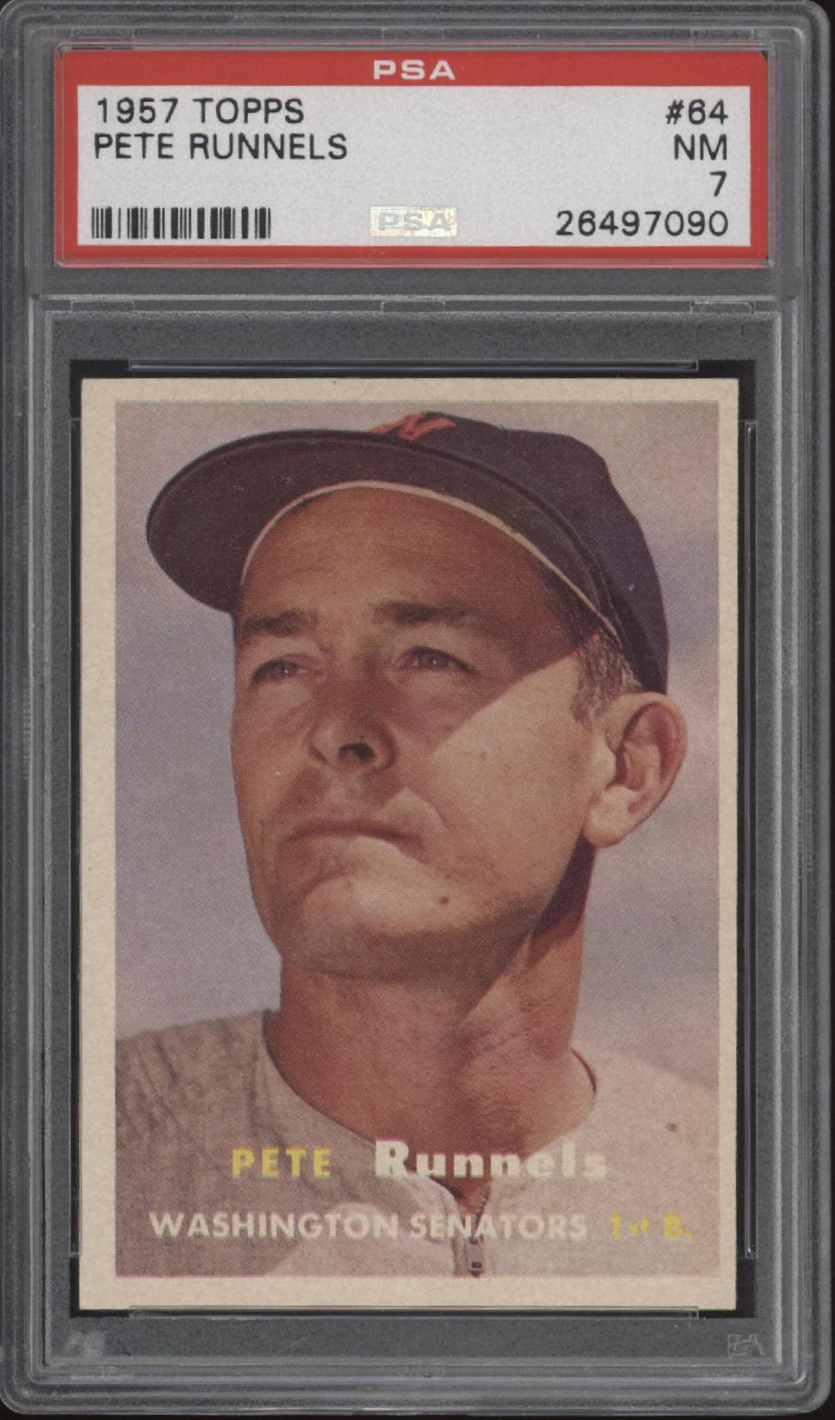 Pete Runnels 1957 Topps #64 PSA 7、Collector Store LLC、kayou