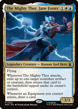 The Mighty Thor, Jane Foster (MSH-222) - Marvel Super Heroes Foil、Wizards of the Coast、kayou