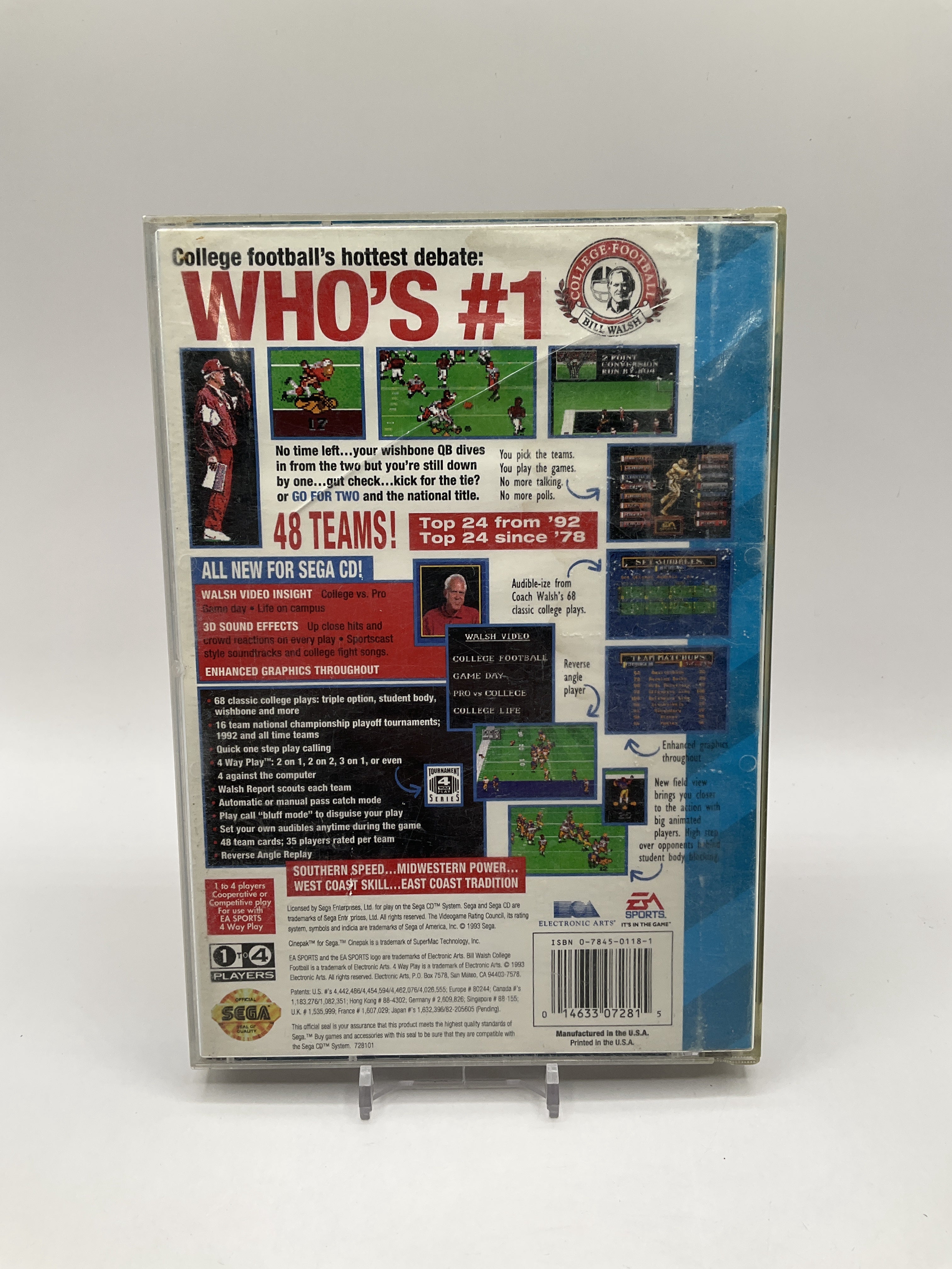 Bill Walsh College Football Sega CD Used、Collector Store LLC - VG、kayou