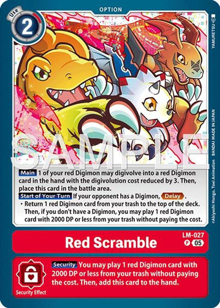 Trading Card Game Advanced Booster Digimon Generation Promo Red Scramble LM-027 Reprint、ToyWiz、kayou