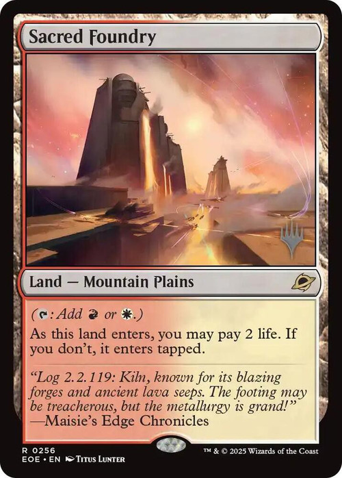 MtG Edge of Eternities Rare Sacred Foundry #256 Promo Pack、ToyWiz、kayou