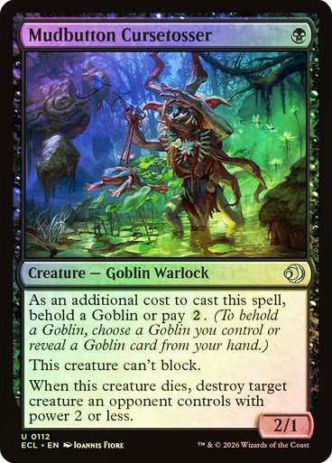 Mudbutton Cursetosser SGL-MTG-ECL-112-ENF、Magic: The Gathering、kayou
