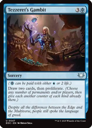 Tezzeret's Gambit (EOC-047) - Commander: Edge of Eternities、Wizards of the Coast、kayou
