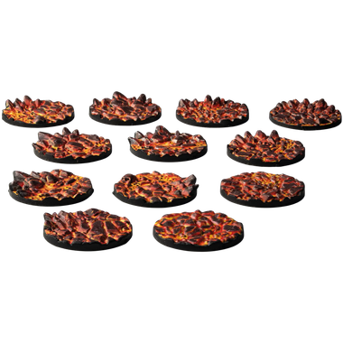 GamersGrass: Battle Ready Toppers - Molten Lava - Round 25mm (12ct)、GamersGrass、kayou