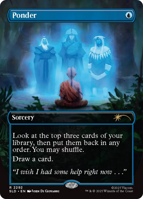 Ponder (Foil) (Secret Lair - Avatar: The Last Airbender: A Lot to Learn) | Secret Lair Drops、Magic: The Gathering、kayou