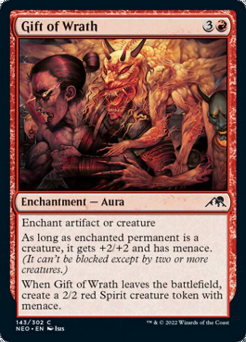 MtG Trading Card Game Kamigawa Neon Dynasty Common FOIL Gift of Wrath #143、ToyWiz、kayou